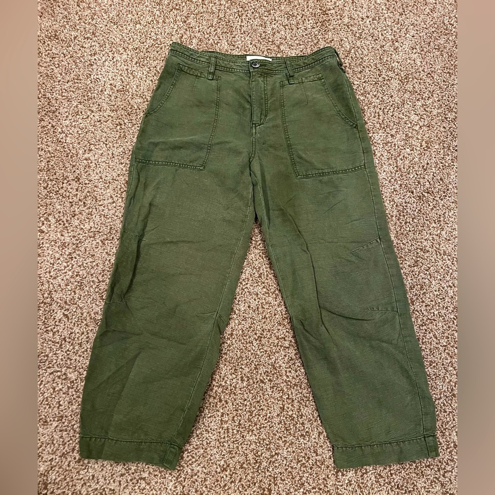 Anthropologie Cropped Cargo Pants